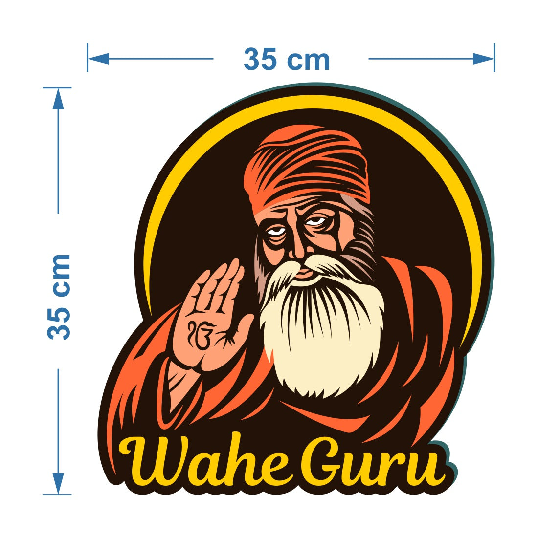 Waheguru Vector Art Wall Decor