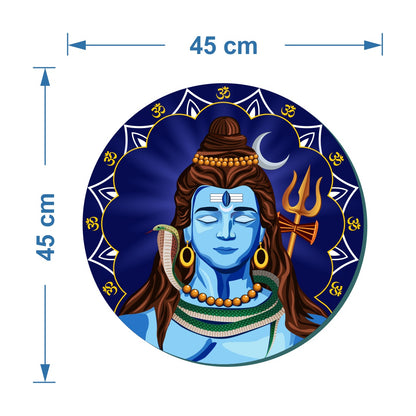 Blue Shiva Wooden Wall Decor