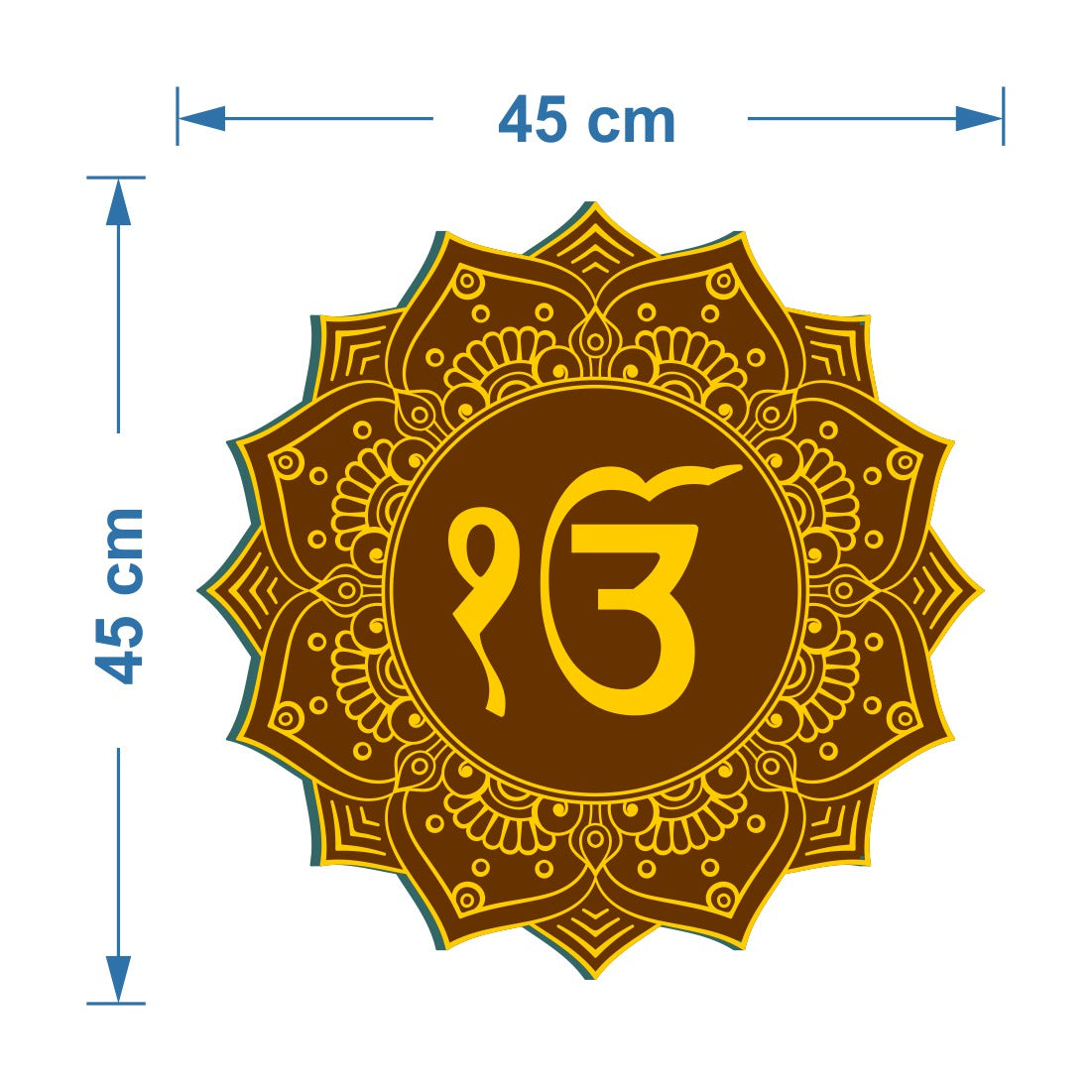 Waheguru Mandala Art Wall Decor